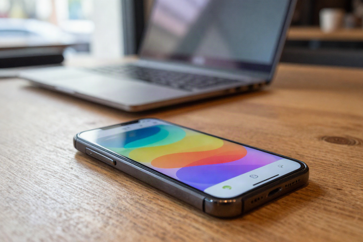 Crypto wallet app on a smartphone