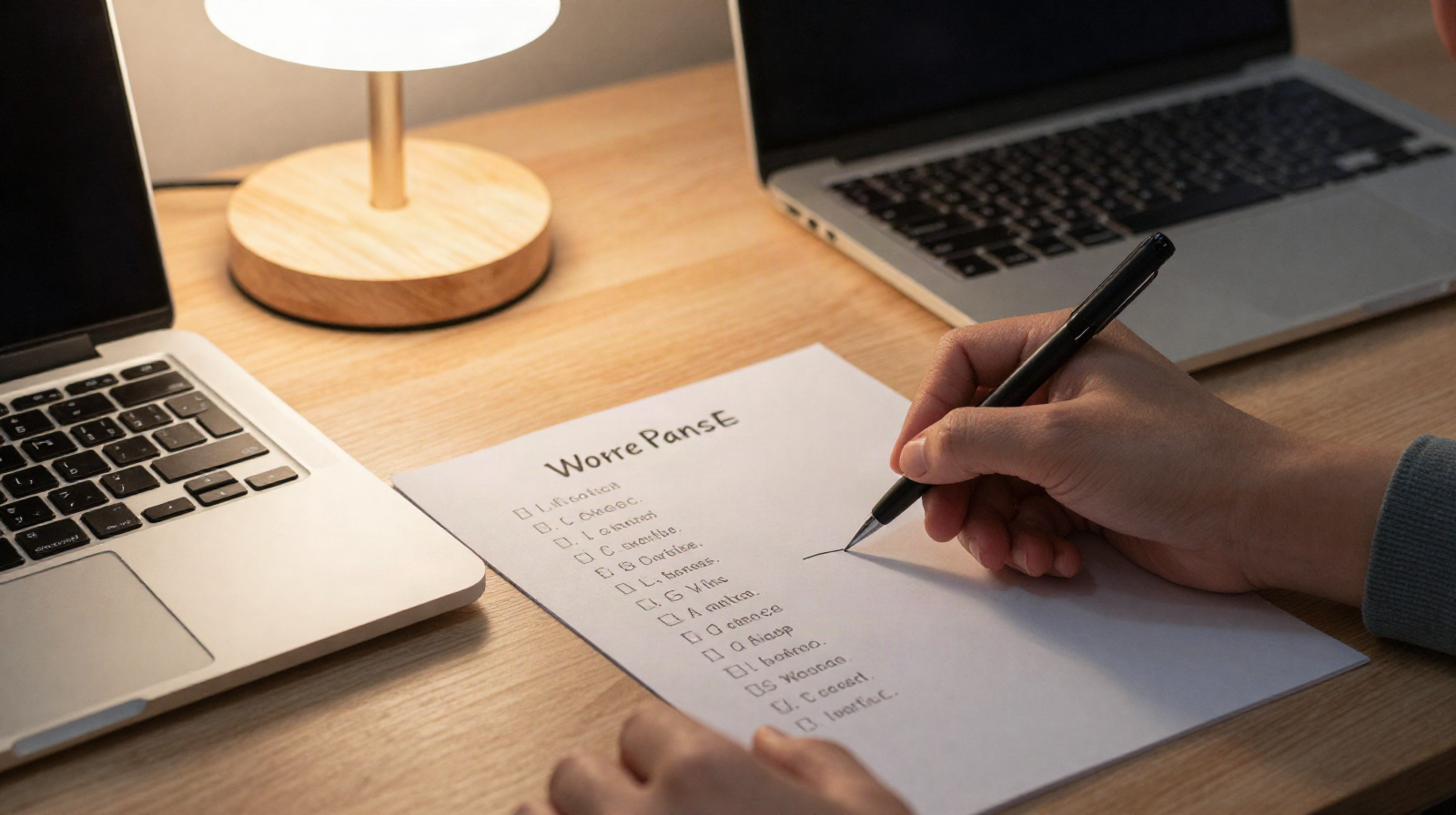 Writing down a wallet seed phrase on paper