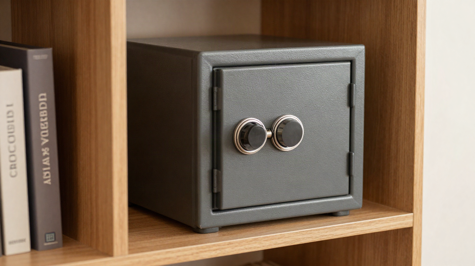A fireproof safe for storing a wallet backup